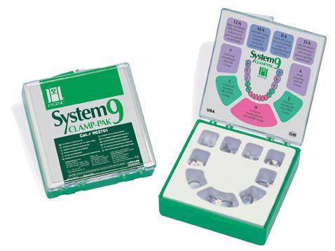 Kofferdamklammer system-9 med vinger sæt med 9 stk*