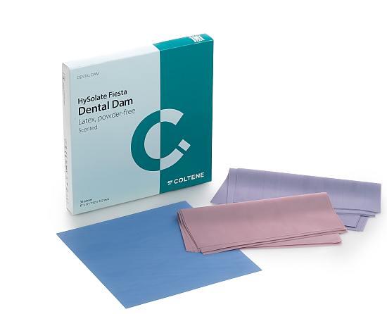 Hysolate kofferdam ass. farver latex 152x152 mm 36 stk Med.