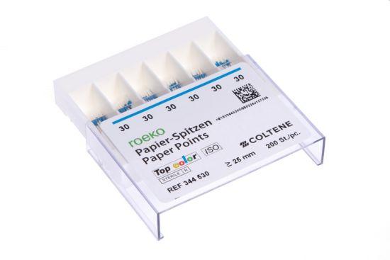 Paper points Topcolor steril 200 stk ISO 30 Blå