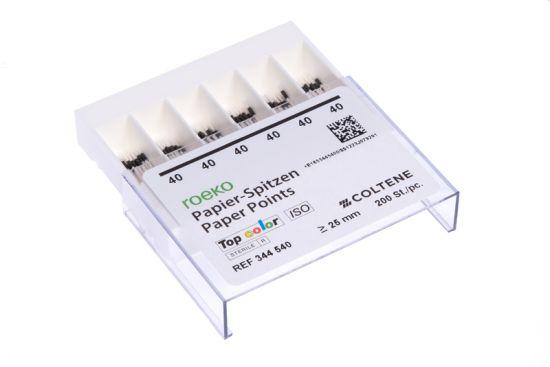 Paper points Topcolor steril 200 stk ISO 40 Sort