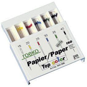 Paper points Topcolor steril 120 stk ISO 45-80 Ass farver