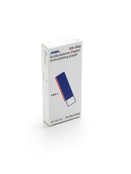 Artikulationspapir 80 my lige 144 stk blå/rød