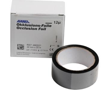 Occlusions-Folie 12 my 1-sidet 22 mm x 25 m sort