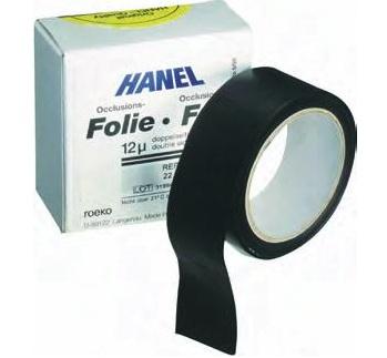 Occlusions-Folie 12 my 2-sidet 22 mm x 25 m sort*