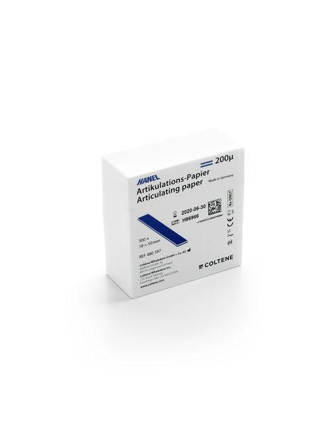Artikulationspapir 200 my lige 300 blade blå