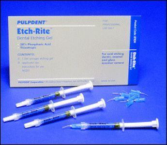 Etch-Rite tomme ætsgel sprøjter 5 stk a 3 ml