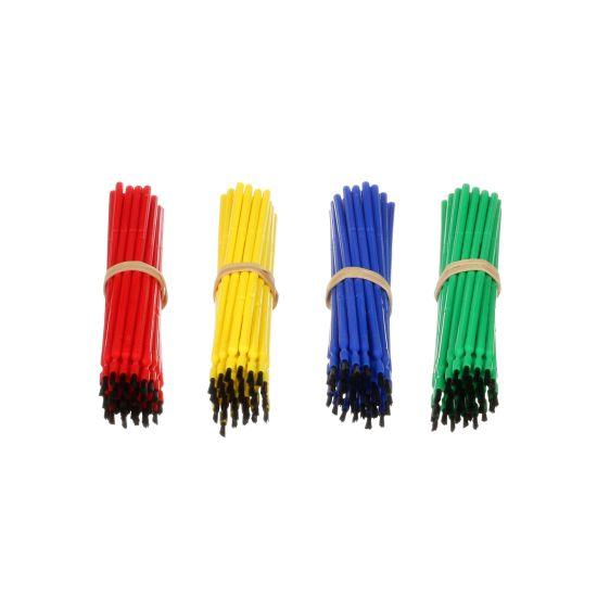 Engangspensler 4x30 stk blå grøn rød gul