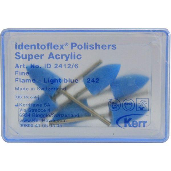 Identoflex 2412 polerer til HS flammeformet lys blå 6 stk*