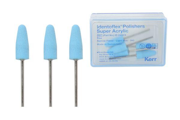 Identoflex 2432 polerer til HS bred Fl. form lys blå 6 stk*