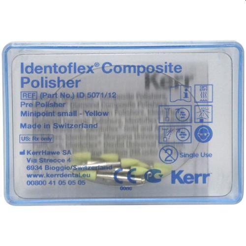 Identoflex komposit polerer 12 stk gul Minipoint smal