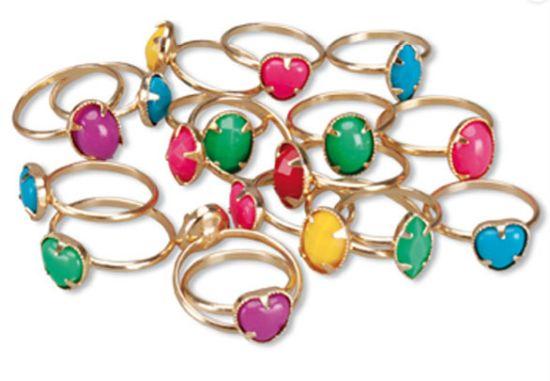 Fingerringe assorteret 100 stk