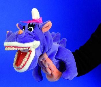 Hånd-dukke m/tænder dinosauer*