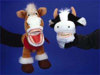 Hånd-dukke m/tænder hest*