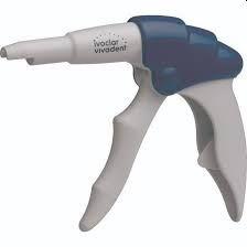 Komposit pistol i plast hvid/blå*