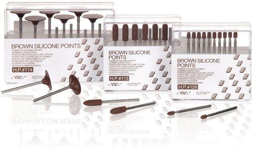 Brown Silicone Points 12 stk HP 114*