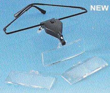 Clip-on lupbriller med LED lys og 3 lupper