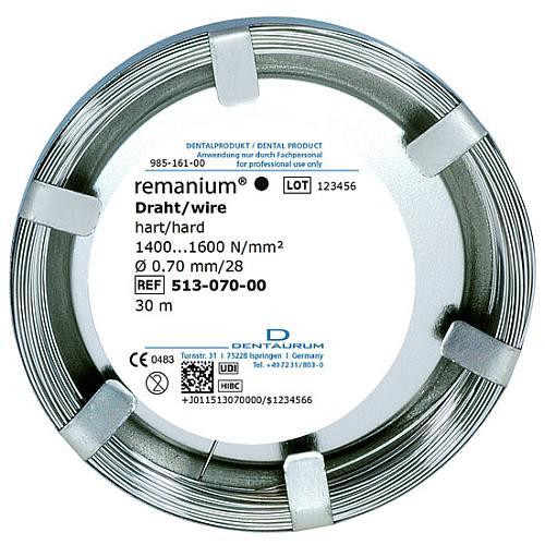Remanium tråd hård 0.7 mm rund 30 meter*