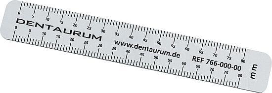 Orthodontisk lineal hvid plast*