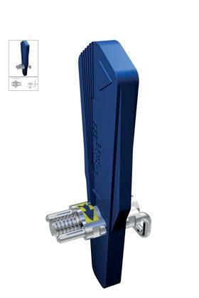 Sektions skrue Mini 600-503-10 vinklet. Max 4 mm. 1 stk*