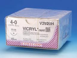 Ethicon Sutur Vicryl Rapid 4-0 45 cm FS-2S V2920H 36 stk