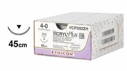 Ethicon Sutur Vicryl Plus 4-0 45 cm FS-2 VCP292ZH 36 stk*