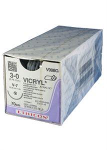 Ethicon Sutur Vicryl 3-0 V-7 70CM 12 stk