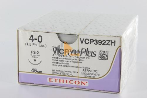 Ethicon Sutur Vicryl Plus 4-0 45 cm FS-2 VCP392ZH 36 stk