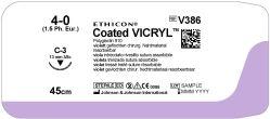 Ethicon Sutur Vicryl Vio 4-0 45 cm C-3 V386H 36 stk*