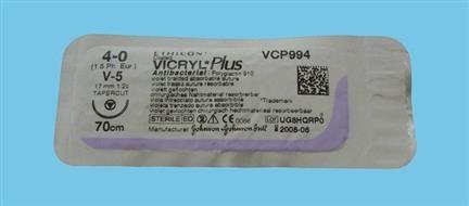 Ethicon Sutur Vicryl Plus CT vio 70 cm VCP994H 36 stk*