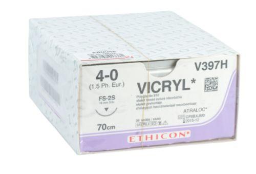 Ethicon Sutur Vicryl Vio 4-0 70 cm FS2 V397H 36 stk*