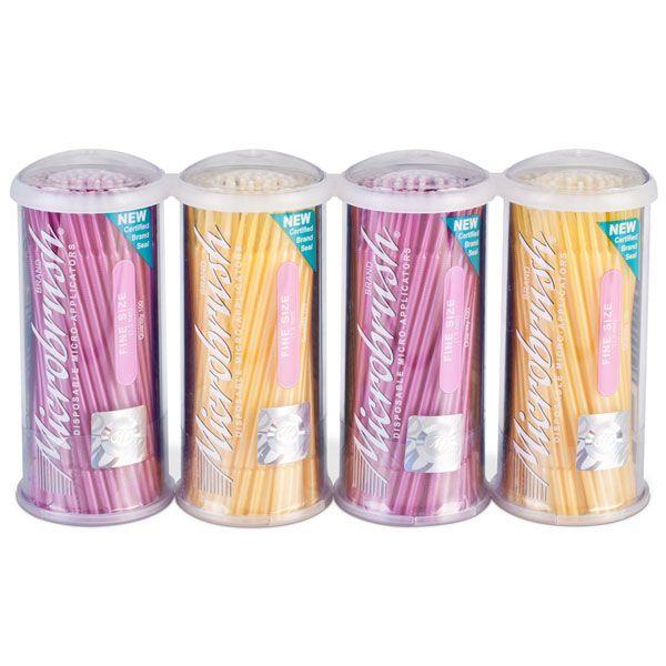 Microbrush Fine 4x100 stk pink/gul