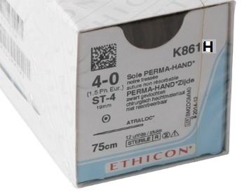 Ethicon Silke 4-0 75 cm ST-4 K861H 36 stk*