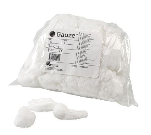 Gazekrøl nr. 5 rund Ø8 cm usteril 100 stk