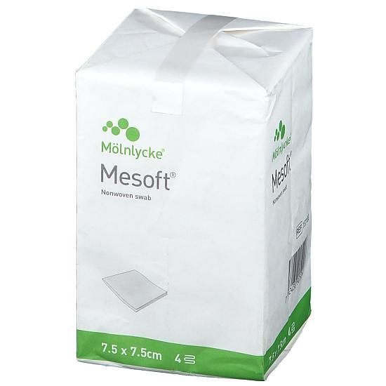 Mesoft nonwoven 4-lags usteril 7.5x7.5 cm 100 stk