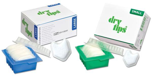 Dry Tips hvid 50 stk 30 mm small grøn æske