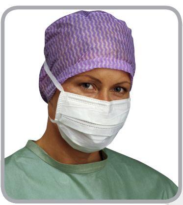 Barrier mundbind type II kurvet 6583 m/bændel 60 stk hvid