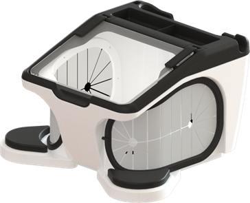 Pudseboks med 12V LED og armstøtte inkl. adaptor