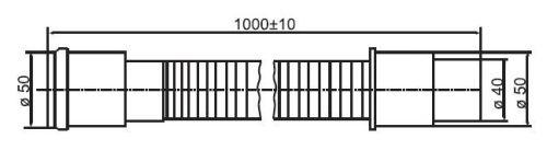 Flexslange Ø 50 mm for Gipsudskiller*