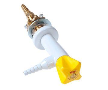 Gashane vinklet. Til slange Ø 10 mm*