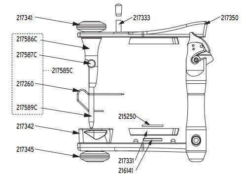 Artex FZF Standard Incisal plate 0° til carbon-Version*