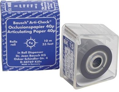 Artikulationspapir 40 my i dispenser 10 m blå