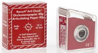 Artikulationspapir 40 my i dispenser 10 m rød