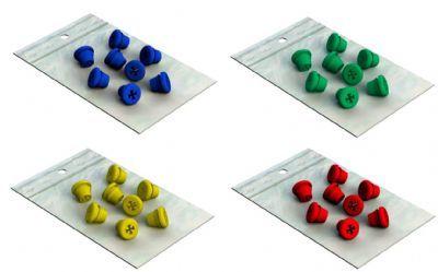 Silikone markering til Plug-in borholder 8 stk Grøn