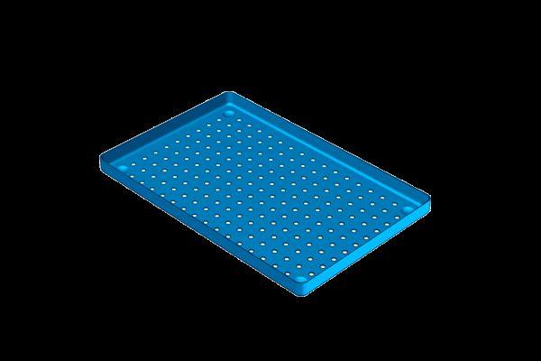 Kassettebund alum. perf. 18x28 cm blå*