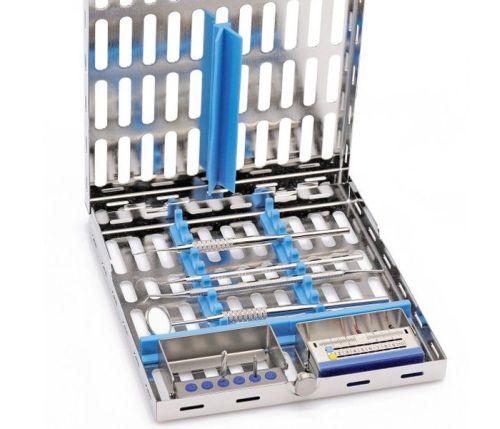 Mix Instrument-kassette rustfrit stål blå*