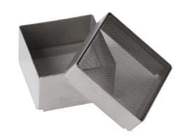 Boræske m/låg rustfrit stål 50 x 50 x 30 mm*