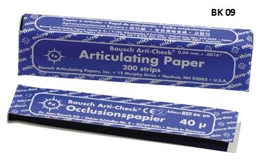 Artikulationspapir 40 my lige 200 blade blå