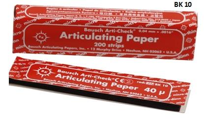 Artikulationspapir 40 my lige 200 blade rød