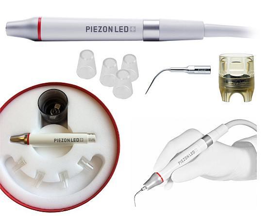 EMS Piezon No Pain håndstykke rød ring m/LED inkl. PS spids