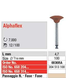 Alphaflex polerer 0036 RA brun 12 stk*
